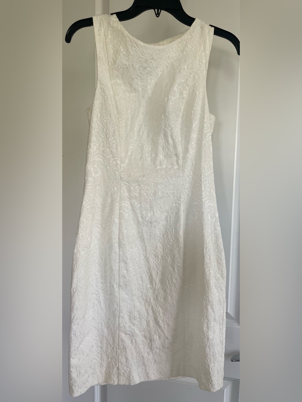 H&M Ivory Embroidered Sheath Dress
